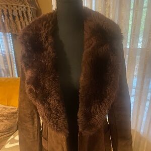 70’s Penny Lane Suede and Faux Fur Coat